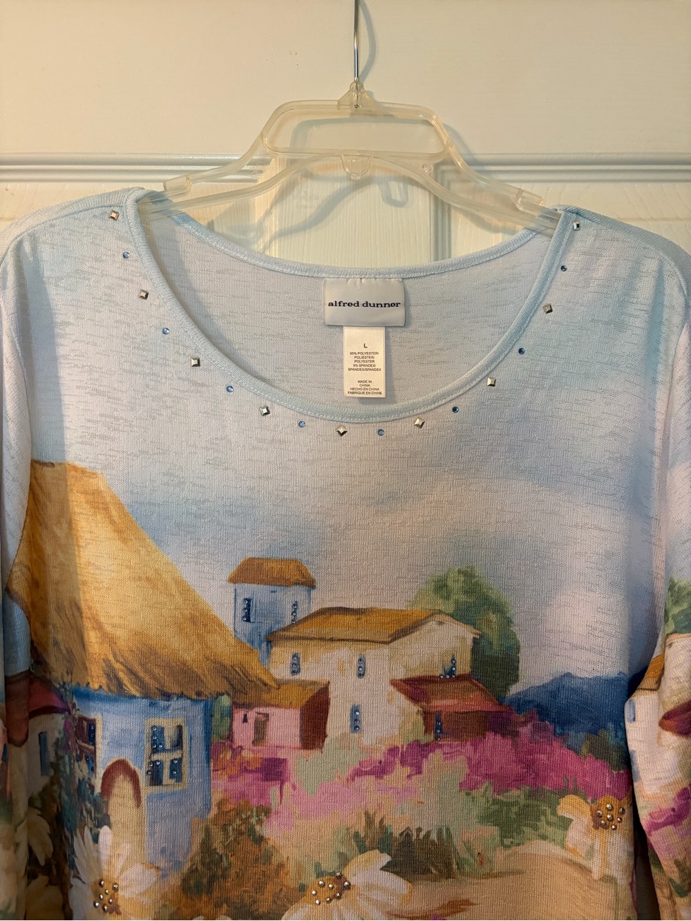 Alfred Dunner Pastel Village Floral Scoop Neck Tunic - Picture 7 of 8